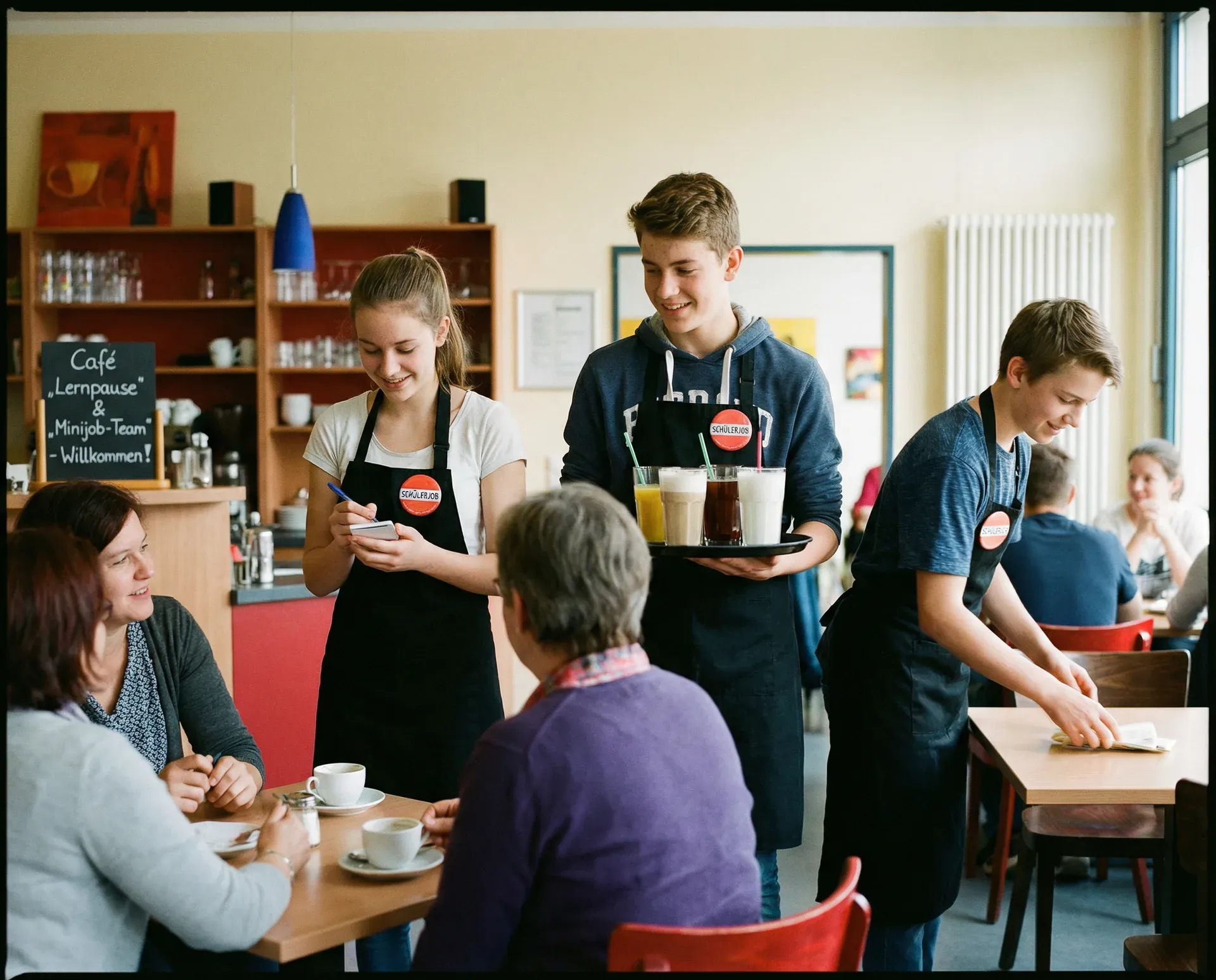 Jugendliche bei der Arbeit