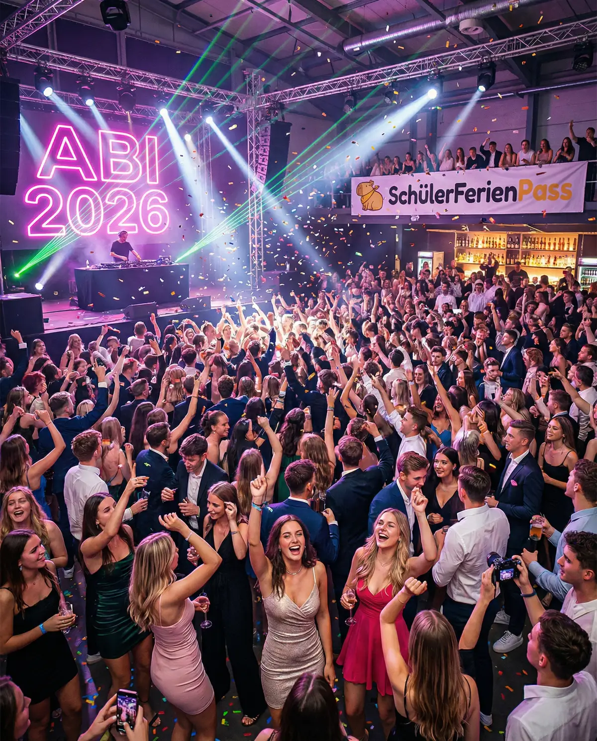 Schüler feiern ihren Abschluss