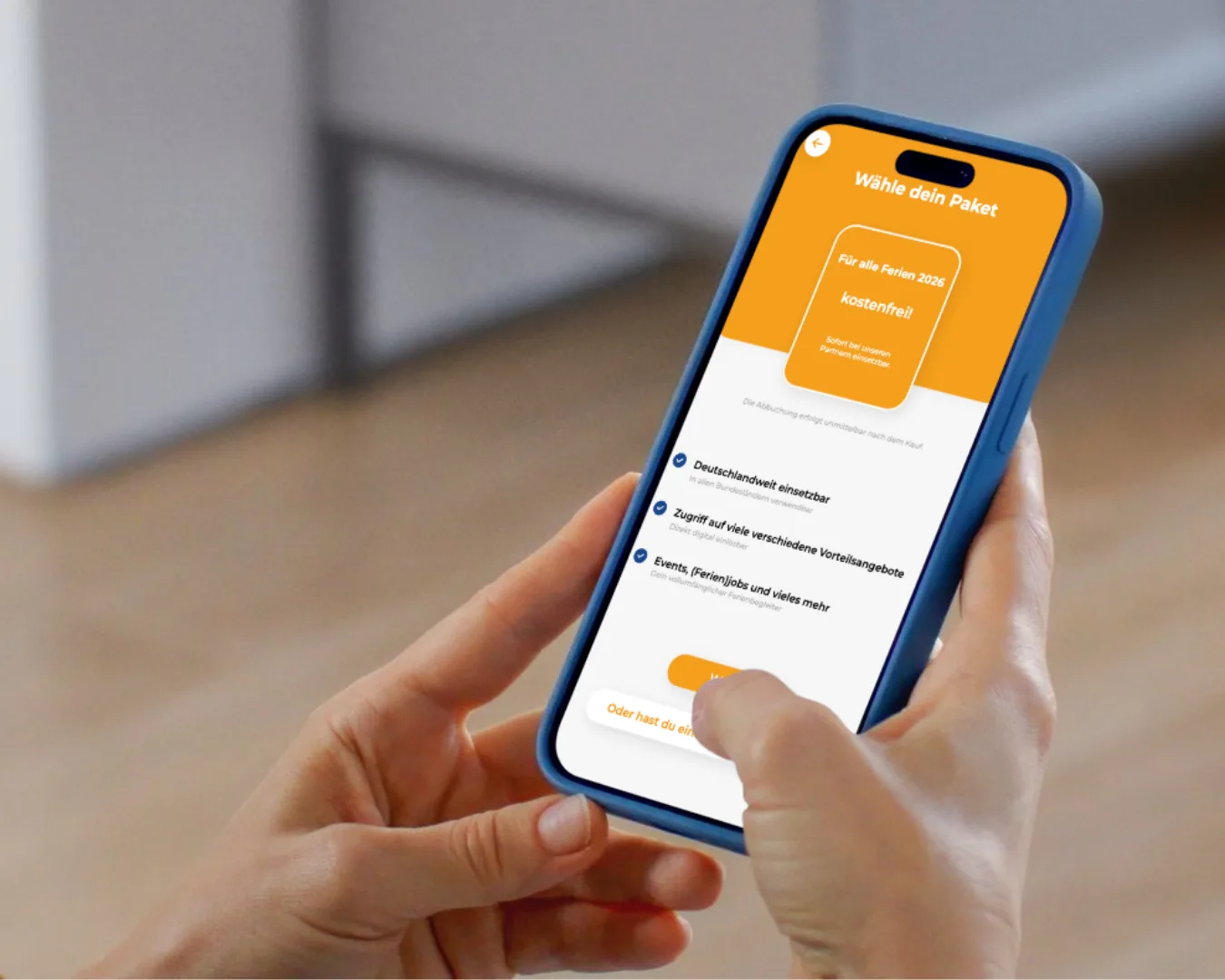 Pass kaufen oder aktivieren